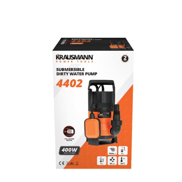 ΑΝΤΛΙΑ ΥΠΟΒΡΥΧΙΑ ΑΚΑΘΑΡΤΩΝ ΥΔΑΤΩΝ 400W KRAUSMANN 4402 - Image 3