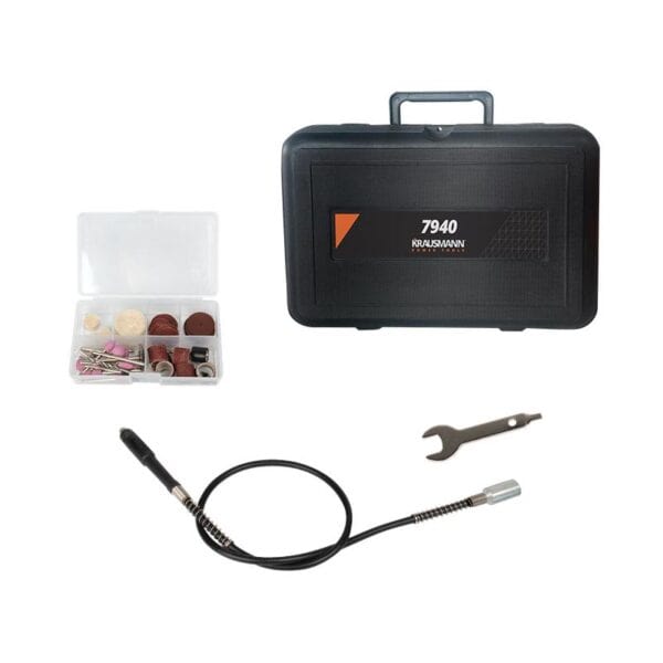 ΠΟΛΥΕΡΓΑΛΕΙΟ ΚΑΣΕΤΙΝΑ ΜΕ 60 ΕΞΑΡΤΗΜΑΤΑ 135W KRAUSMANN 7940 - Image 2