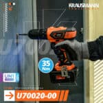 ΔΡΑΠΑΝΟ ΚΡΟΥΣΤΙΚΟ UNIPOWER 2 ΤΑΧΥΤΗΤΩΝ 13mm 20V KRAUSMANN U70020-00 - Image 2