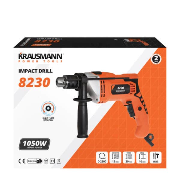 ΔΡΑΠΑΝΟ ΗΛΕΚΤΡΙΚΟ ΚΡΟΥΣΤΙΚΟ 13mm 1050W KRAUSMANN 8230 - Image 4