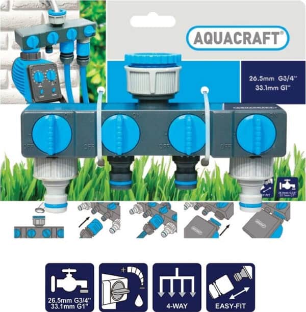 ΔΙΑΚΛΑΔΩΤΗΣ 4 ΘΕΣΕΩΝ ΜΕ ΔΙΑΚΟΠΤΗ AQUACRAFT 550634 - Image 2