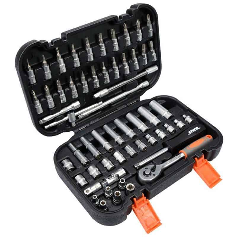 8640 ΚΑΣΕΤΙΝΑ ΚΑΡΥΔΑΚΙΑ 1/4" ΣΕΤ 38τμχ. STHOR - Image 1