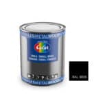 ΒΕΡΝΙΚΟΧΡΩΜΑ ΔΙΑΛΥΤΟΥ RAL9005 ΜΑΤ 0.65lt COLOR ENAMEL