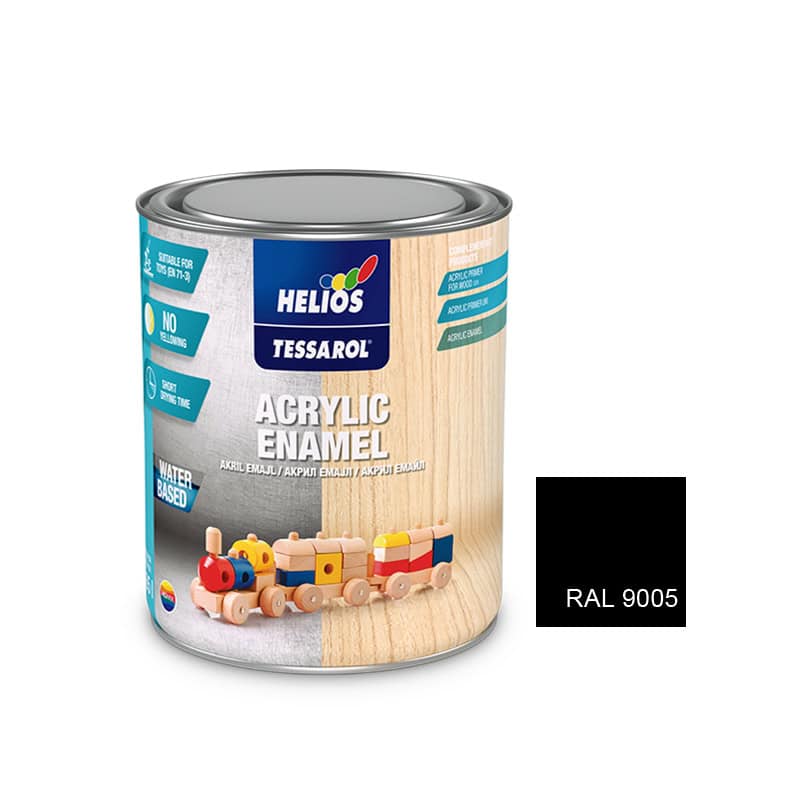 HEL00-65-2302 ΡΙΠΟΛΙΝΗ ΝΕΡΟΥ RAL9005 ΣΑΤΙΝΕ 0.65lt TESSAROL - Image 1