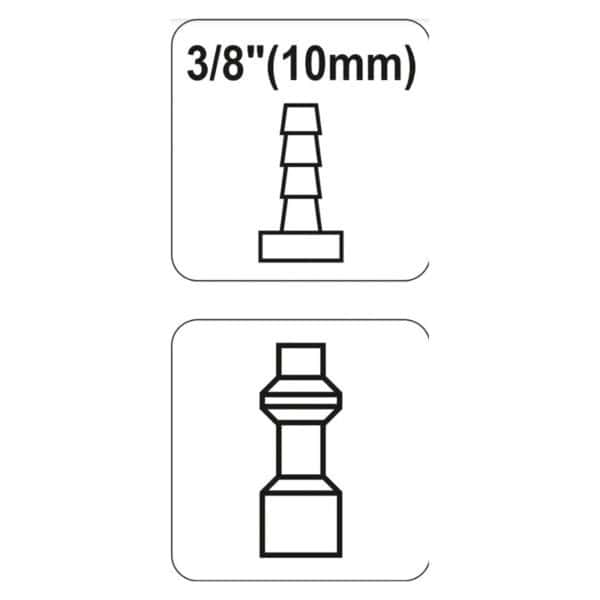 ΤΑΧΥΣΥΝΔΕΣΜΟΣ ΑΡΣΕΝΙΚΟΣ 3/8Χ1/4 YATO YT-2406 - Image 2
