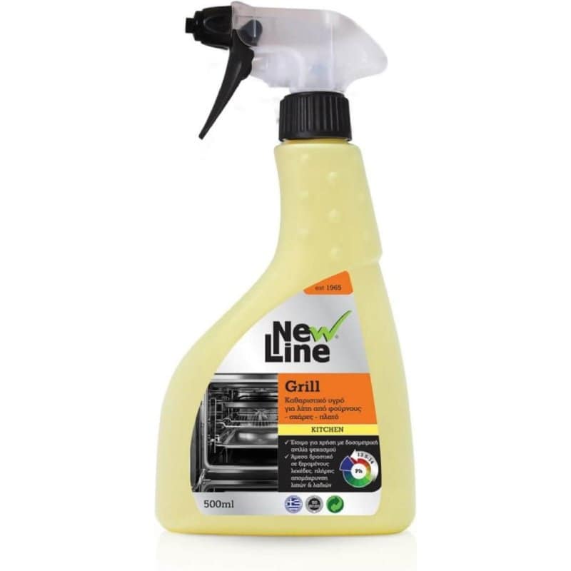 NEW00-50-0181 SPRAY ΚΑΘΑΡΙΣΤΙΚΟ ΥΓΡΟ ΓΙΑ ΛΙΠΗ ΑΠΟ ΦΟΥΡΝΟΥΣ - ΣΧΑΡΕΣ GRILL NEW LINE 500ml - Image 1