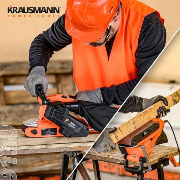 ΤΑΙΝΙΟΛΕΙΑΝΤΗΡΑΣ 76X533mm ΜΕ ΤΑΧΥΤΗΤΕΣ 1050W KRAUSMANN 9130 - Image 4