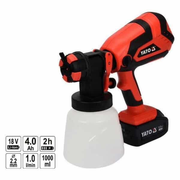 ΠΙΣΤΟΛΙ ΒΑΦΗΣ ΚΑΤΩ ΔΟΧΕΙΟ 1lt 18V YATO YT-2765 - Image 2