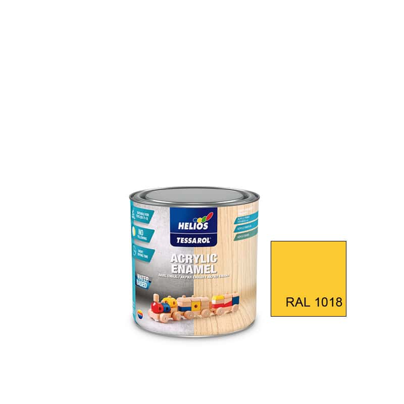 HEL00-20-2801 ΡΙΠΟΛΙΝΗ ΝΕΡΟΥ RAL1018 ΣΑΤΙΝΕ 0.2lt TESSAROL - Image 1