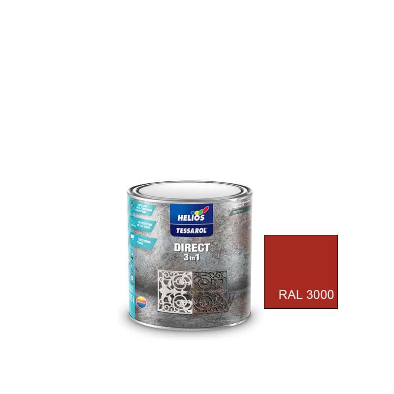 HEL00-20-3302 ΑΝΤΙΣΚΩΡΙΑΚΟ ΧΡΩΜΑ 3 ΣΕ 1 RAL3000 0.2lt TESSAROL - Image 1