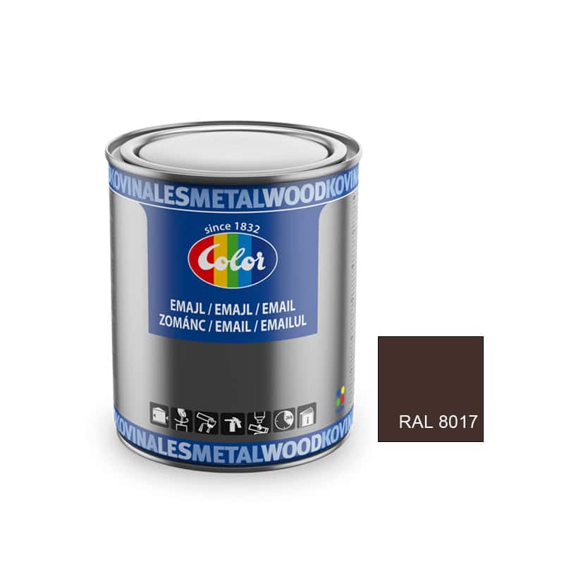 HEL00-65-1703 ΒΕΡΝΙΚΟΧΡΩΜΑ ΔΙΑΛΥΤΟΥ RAL8017 0.65lt COLOR ENAMEL - Image 1