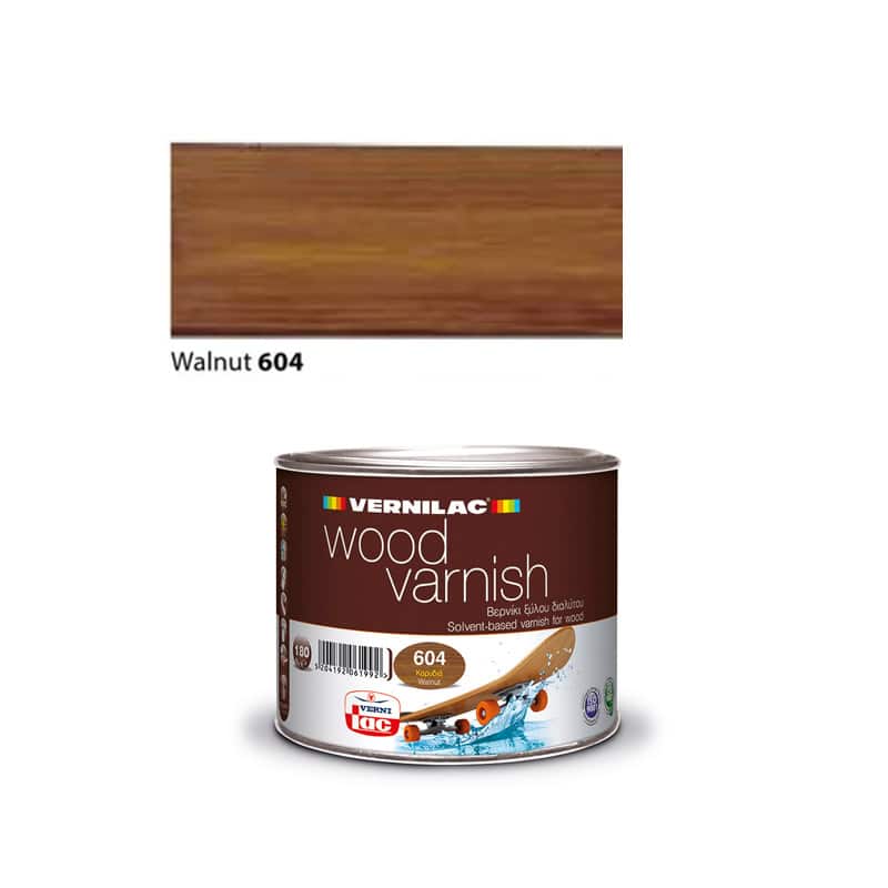 VER00-18-6041 ΒΕΡΝΙΚΙ ΞΥΛΟΥ ΕΠΙΚΑΛΥΠΤΙΚΟ WOOD VARNISH ΓΥΑΛΙΣΤΕΡΟ ΚΑΡΥΔΙΑ 604 180ml VERNILAC - Image 1