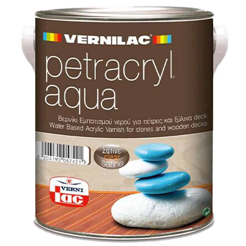 VER02-50-5021 ΒΕΡΝΙΚΙ ΕΜΠΟΤΙΣΜΟΥ ΓΙΑ ΠΕΤΡΑ PETRACRYL AQUA MAT 2.5lt VERNILAC - Image 1