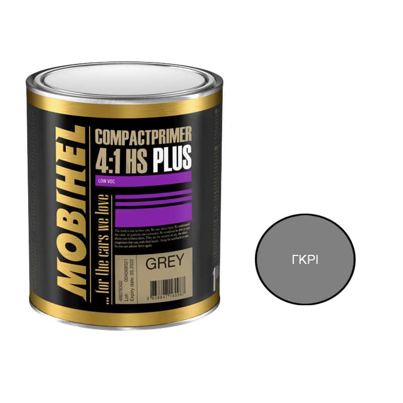 MOB01-00-6302 ΓΕΜΙΣΤΙΚΟ ΑΣΤΑΡΙ 4:1 HS COMPACT PLUS ΓΚΡΙ 1lt MOBIHEL - Image 1