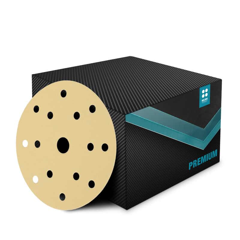 HR Sanding Discs Premium 150 mm Mockup ΛΕΙΑΝΤΙΚΟΣ ΔΙΣΚΟΣ PREMIUM 150mm ΜΕ 15 ΤΡΥΠΕΣ HELIOS REFINISH - Image 1