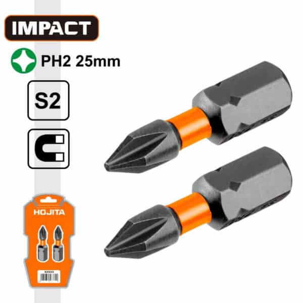 ΜΥΤΕΣ ΜΑΓΝΗΤΙΚΕΣ ΜΑΥΡΕΣ PH2 25mm 2ΤΜΧ HOJITA - Image 2