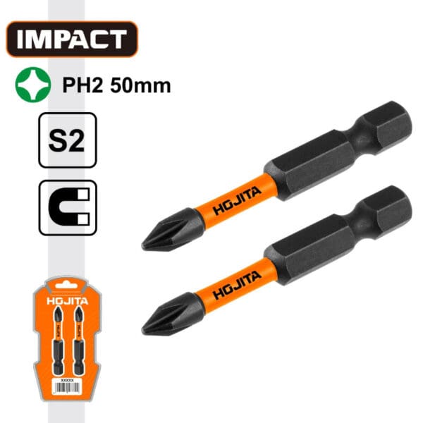 ΜΥΤΕΣ ΜΑΓΝΗΤΙΚΕΣ ΜΑΥΡΕΣ PH2 50mm 2ΤΜΧ HOJITA - Image 2