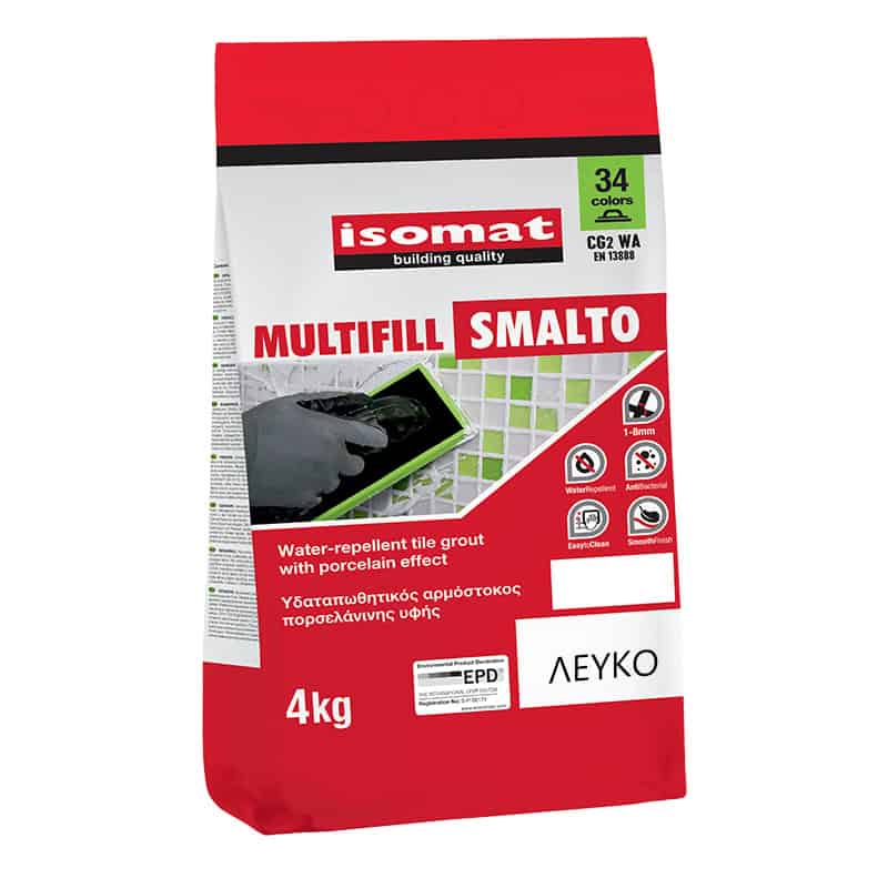 image description ISOMAT ΑΡΜΟΣΤΟΚΟΣ ΛΕΥΚΟ MULTIFILL SMALTO 1-8 4kg - Image 1