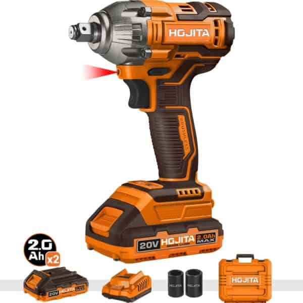 ΜΠΟΥΛΟΝΟΚΛΕΙΔΟ BRUSHLESS 300Nm ΜΠΑΤΑΡΙΑΣ 20V ΣΕΤ ΜΕ ΒΑΛΙΤΣΑ HOJITA - Image 2