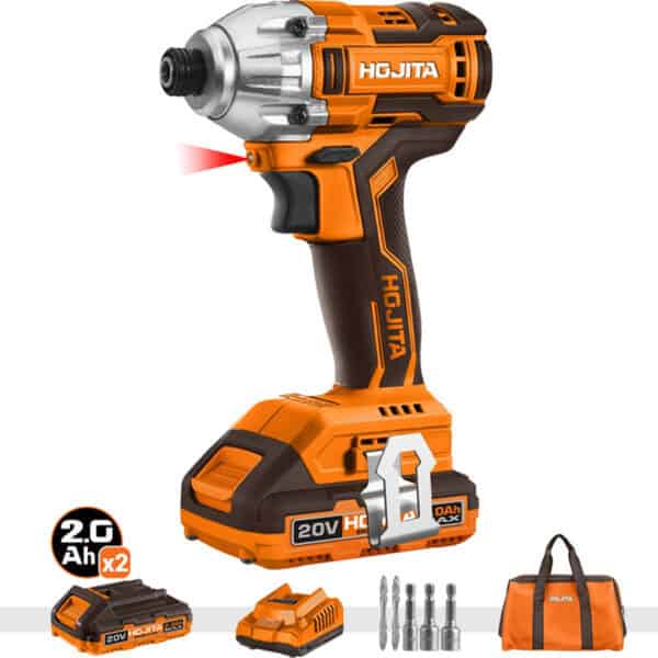 ΠΑΛΜΙΚΟ ΚΑΤΣΑΒΙΔΙ BRUSHLESS 170Nm ΜΠΑΤΑΡΙΑΣ 20V ΣΕΤ ΜΕ ΤΣΑΝΤΑ HOJITA - Image 2