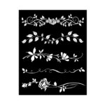 STENCIL ΛΟΥΛΟΥΔΙΑ BORDURE ROSE 20x25cm