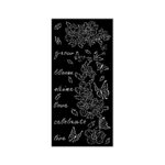 STENCIL SECRET DIARY FLOWER AND BUTTERFLY 12x25cm