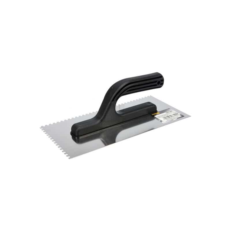 0781 ΣΠΑΤΟΥΛΑ INOX ΟΔΟΝΤΩΤΗ 10x10mm ΜΕ ΠΛΑΣΤΙΚΗ ΛΑΒΗ VOREL 06781 - Image 1