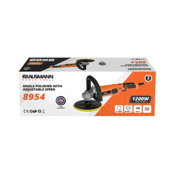 ΓΩΝΙΑΚΟΣ ΑΛΟΙΦΑΔΟΡΟΣ ΜΕ ΡΥΘΜΙΖΟΜΕΝΕΣ ΣΤΡΟΦΕΣ 1200W KRAUSMAN 8954 - Image 5