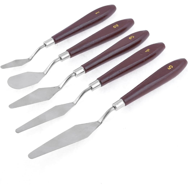 24-9445 (1) ΣΠΑΤΟΥΛΕΣ ΜΕΤΑΛΛΙΚΕΣ ΖΩΓΡΑΦΙΚΗΣ ΣΕΤ 5 ΤΜΧ. - Image 1