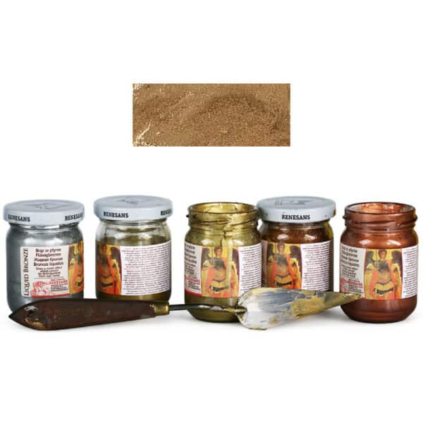 ΥΓΡΟ ΦΥΛΛΟ ΧΡΥΣΟΥ RENESANS LIQUID METAL ANTIQUE GOLD 125ml - Image 2